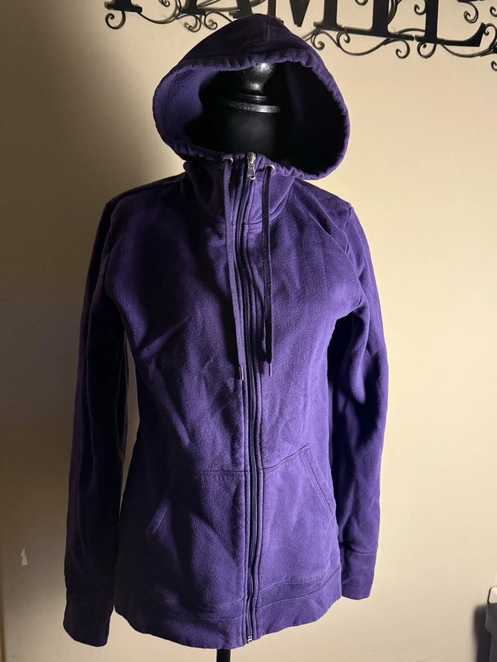 Tek Gear Women's Size Medium Hoodie Jacket Zip Up Purple